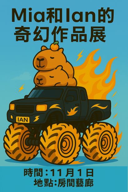 Manifestation: The Capybara and the Monster Truck - a Digital Art Artowrk by Chia-Lin CHEN